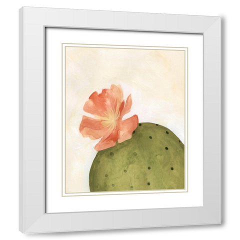 Arid Bloom I White Modern Wood Framed Art Print with Double Matting by Scarvey, Emma