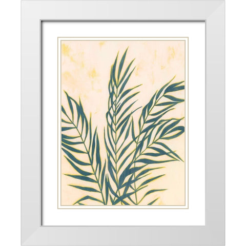 Sunset Fronds I White Modern Wood Framed Art Print with Double Matting by Popp, Grace