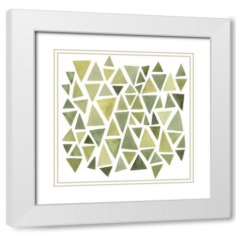 Celadon Geometry II White Modern Wood Framed Art Print with Double Matting by Scarvey, Emma