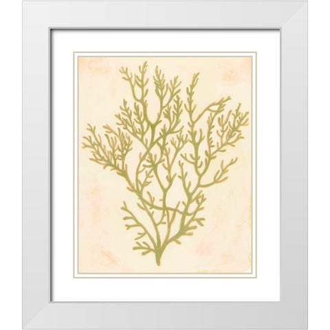 Deep Sea Coral I White Modern Wood Framed Art Print with Double Matting by Popp, Grace