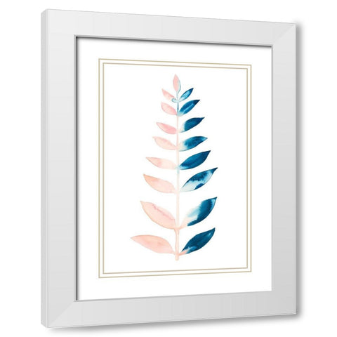 Sprig I White Modern Wood Framed Art Print with Double Matting by Popp, Grace