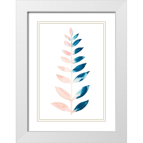 Sprig I White Modern Wood Framed Art Print with Double Matting by Popp, Grace
