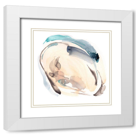 Sandy Sea I White Modern Wood Framed Art Print with Double Matting by Parker, Jennifer Paxton