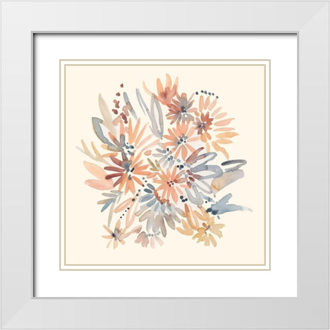 Wallflowers I White Modern Wood Framed Art Print with Double Matting by Zarris, Chariklia