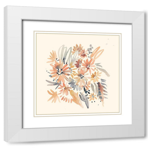 Wallflowers II White Modern Wood Framed Art Print with Double Matting by Zarris, Chariklia