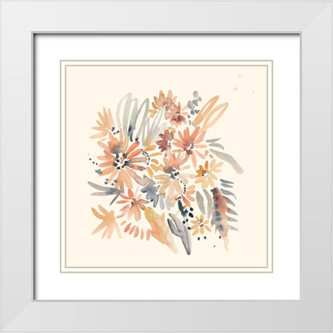 Wallflowers II White Modern Wood Framed Art Print with Double Matting by Zarris, Chariklia