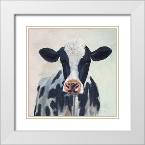 Over the Gate II White Modern Wood Framed Art Print with Double Matting by Borges, Victoria