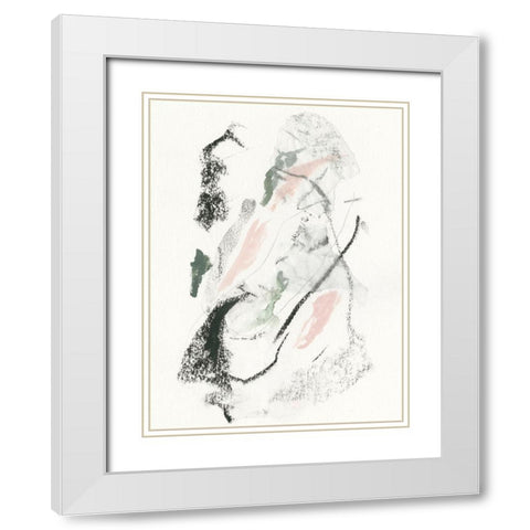 Unravel I White Modern Wood Framed Art Print with Double Matting by Borges, Victoria