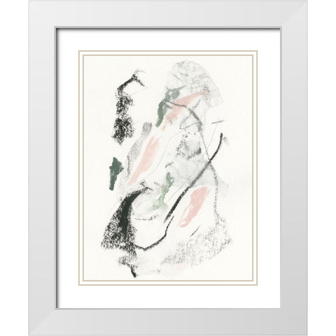 Unravel I White Modern Wood Framed Art Print with Double Matting by Borges, Victoria
