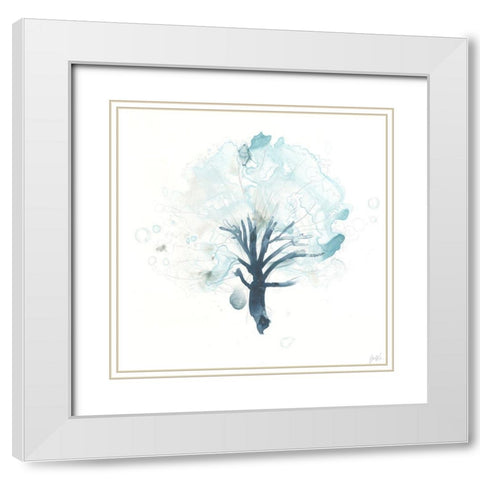 Liquid Arbor I White Modern Wood Framed Art Print with Double Matting by Vess, June Erica