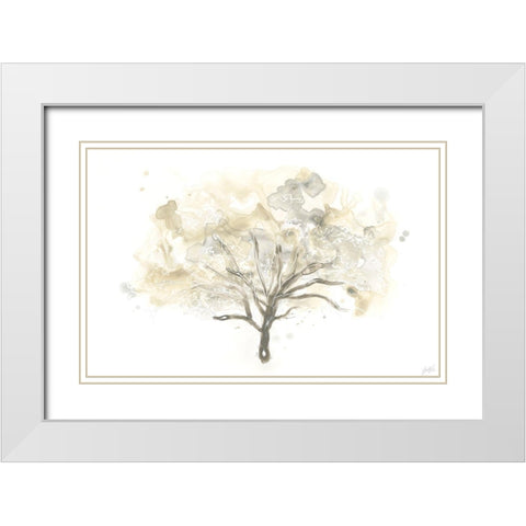Neutral Arbor I White Modern Wood Framed Art Print with Double Matting by Vess, June Erica