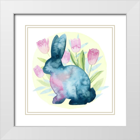 Tulip Easter I White Modern Wood Framed Art Print with Double Matting by Popp, Grace