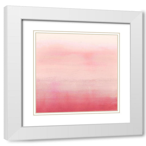 Apricot Ombre II White Modern Wood Framed Art Print with Double Matting by Borges, Victoria