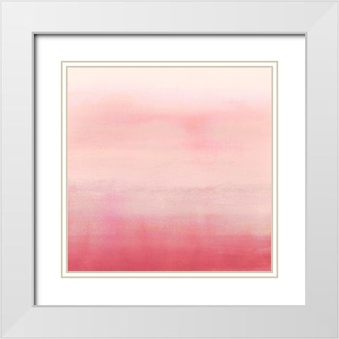 Apricot Ombre II White Modern Wood Framed Art Print with Double Matting by Borges, Victoria
