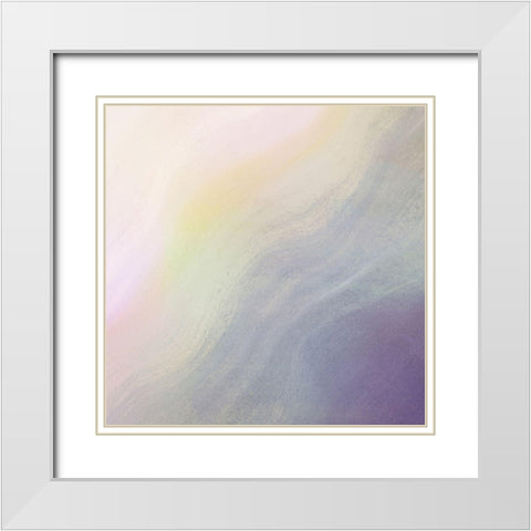 Abalone Haze I White Modern Wood Framed Art Print with Double Matting by Borges, Victoria