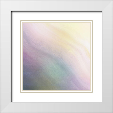 Abalone Haze II White Modern Wood Framed Art Print with Double Matting by Borges, Victoria
