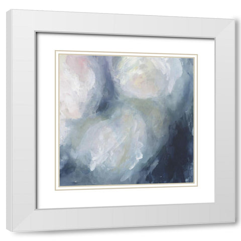 Blue Ambrosia II White Modern Wood Framed Art Print with Double Matting by Borges, Victoria