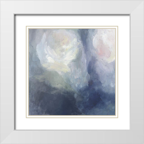 Blue Ambrosia III White Modern Wood Framed Art Print with Double Matting by Borges, Victoria