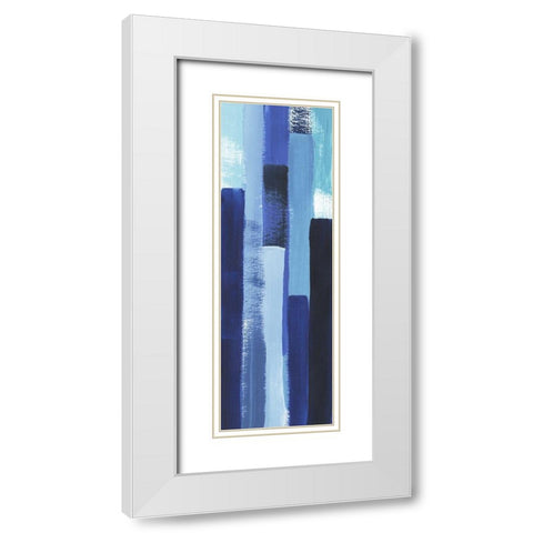 Azule Waterfall I White Modern Wood Framed Art Print with Double Matting by Popp, Grace