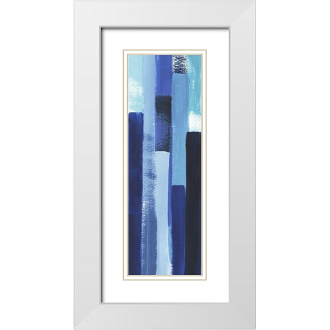 Azule Waterfall I White Modern Wood Framed Art Print with Double Matting by Popp, Grace
