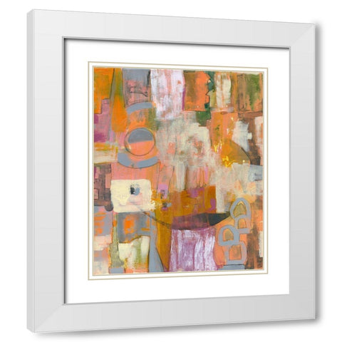 Pretty in Pinks I White Modern Wood Framed Art Print with Double Matting by Daavettila, Tara