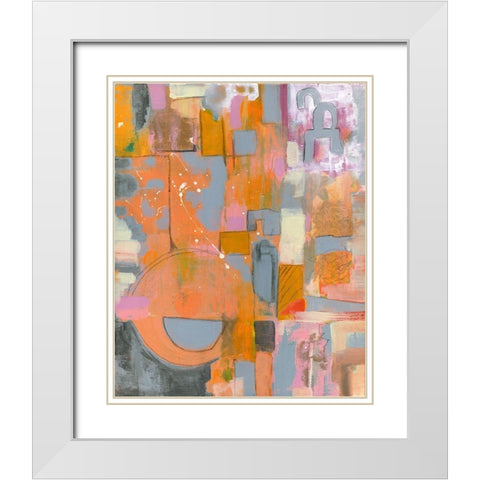 Pretty in Pinks II White Modern Wood Framed Art Print with Double Matting by Daavettila, Tara