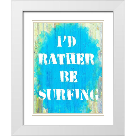 Beach Rules IV White Modern Wood Framed Art Print with Double Matting by Nall|Skip