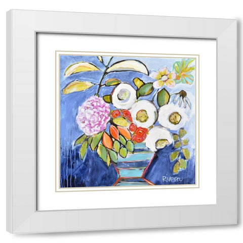 Summer Lovin II White Modern Wood Framed Art Print with Double Matting by Rivera, Michelle