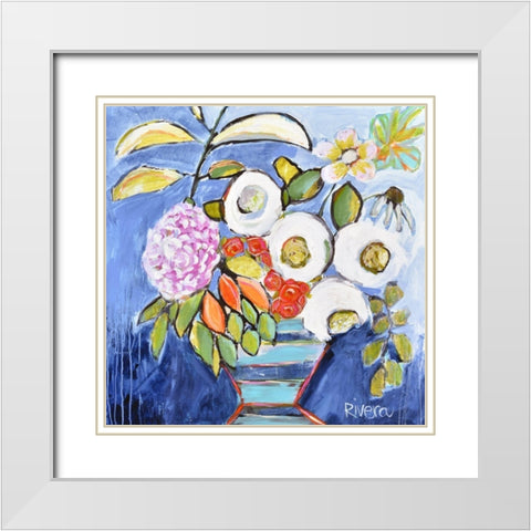 Summer Lovin II White Modern Wood Framed Art Print with Double Matting by Rivera, Michelle