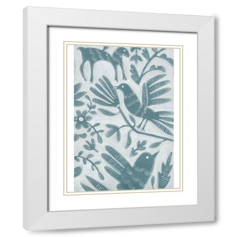 Animal Fair II White Modern Wood Framed Art Print with Double Matting by Zarris, Chariklia