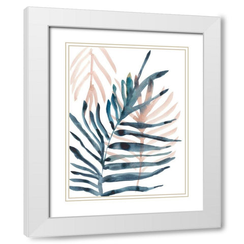 Panama Palms I White Modern Wood Framed Art Print with Double Matting by Zarris, Chariklia