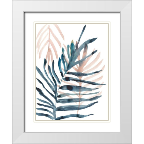 Panama Palms I White Modern Wood Framed Art Print with Double Matting by Zarris, Chariklia