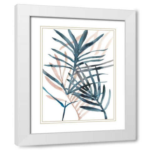 Panama Palms II White Modern Wood Framed Art Print with Double Matting by Zarris, Chariklia