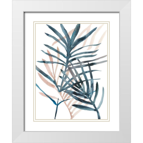 Panama Palms II White Modern Wood Framed Art Print with Double Matting by Zarris, Chariklia