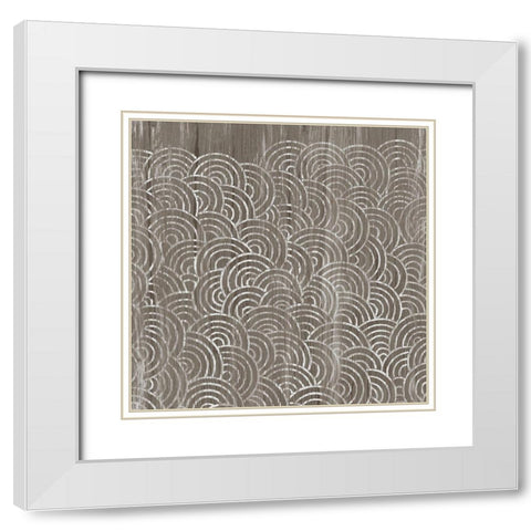 Weathered Wood Patterns I White Modern Wood Framed Art Print with Double Matting by Vess, June Erica