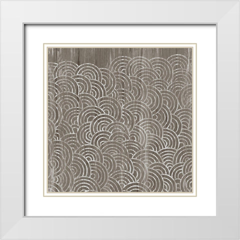 Weathered Wood Patterns I White Modern Wood Framed Art Print with Double Matting by Vess, June Erica