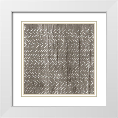 Weathered Wood Patterns II White Modern Wood Framed Art Print with Double Matting by Vess, June Erica