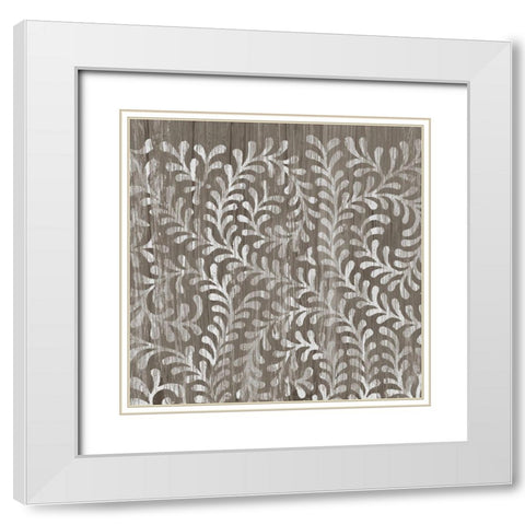 Weathered Wood Patterns III White Modern Wood Framed Art Print with Double Matting by Vess, June Erica