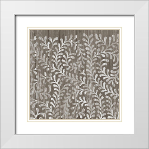 Weathered Wood Patterns III White Modern Wood Framed Art Print with Double Matting by Vess, June Erica