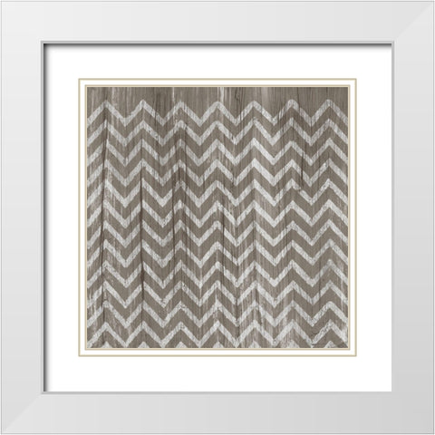 Weathered Wood Patterns IV White Modern Wood Framed Art Print with Double Matting by Vess, June Erica
