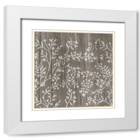 Weathered Wood Patterns V White Modern Wood Framed Art Print with Double Matting by Vess, June Erica
