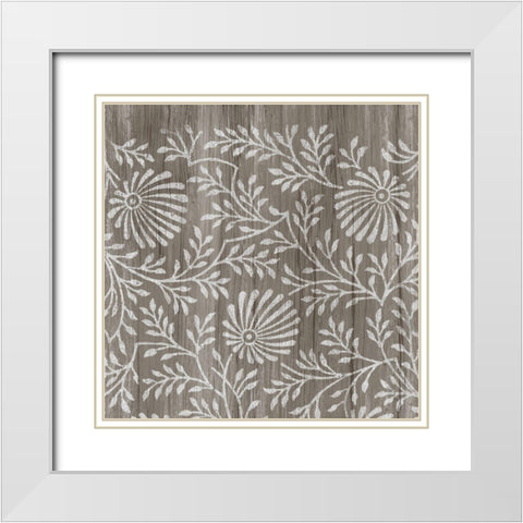 Weathered Wood Patterns VII White Modern Wood Framed Art Print with Double Matting by Vess, June Erica