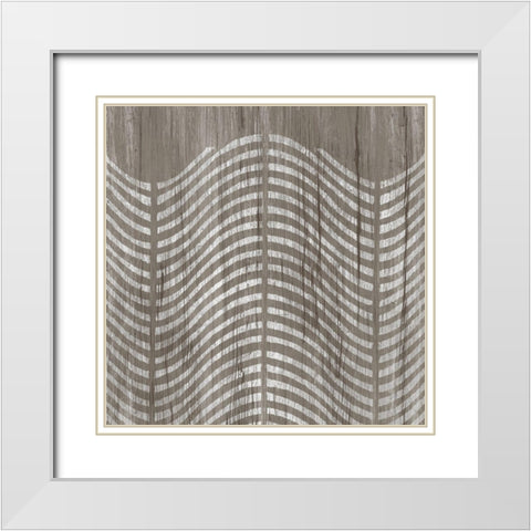 Weathered Wood Patterns X White Modern Wood Framed Art Print with Double Matting by Vess, June Erica