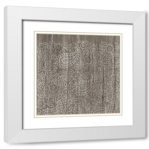 Weathered Wood Patterns XI White Modern Wood Framed Art Print with Double Matting by Vess, June Erica
