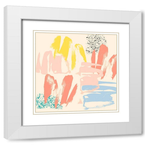Retro Op I White Modern Wood Framed Art Print with Double Matting by Goldberger, Jennifer