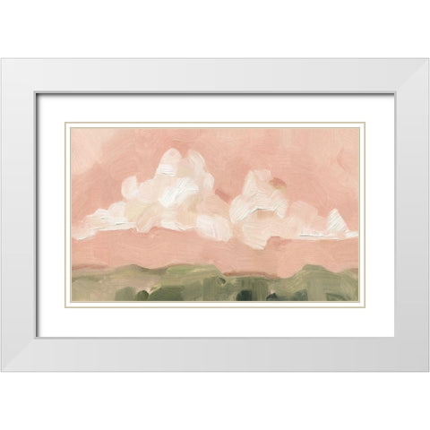 Pink Haze Sunset I White Modern Wood Framed Art Print with Double Matting by Scarvey, Emma