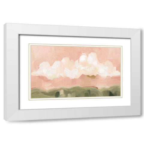 Pink Haze Sunset II White Modern Wood Framed Art Print with Double Matting by Scarvey, Emma