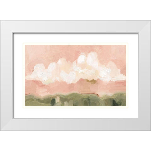 Pink Haze Sunset II White Modern Wood Framed Art Print with Double Matting by Scarvey, Emma