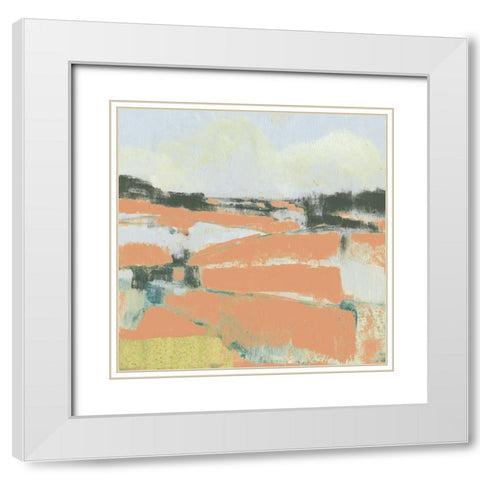 Coral Fields II White Modern Wood Framed Art Print with Double Matting by Goldberger, Jennifer
