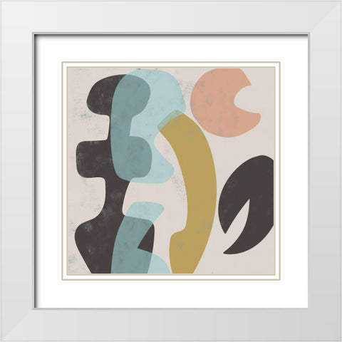 Sass III White Modern Wood Framed Art Print with Double Matting by Zarris, Chariklia